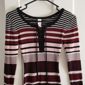 Stripped Sweater Dress